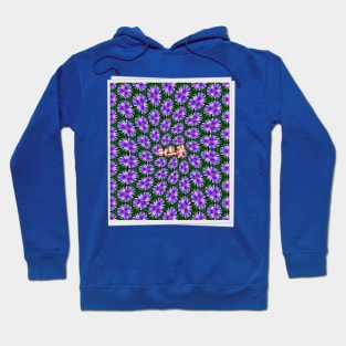 Cute Purple Aster Pattern Hoodie